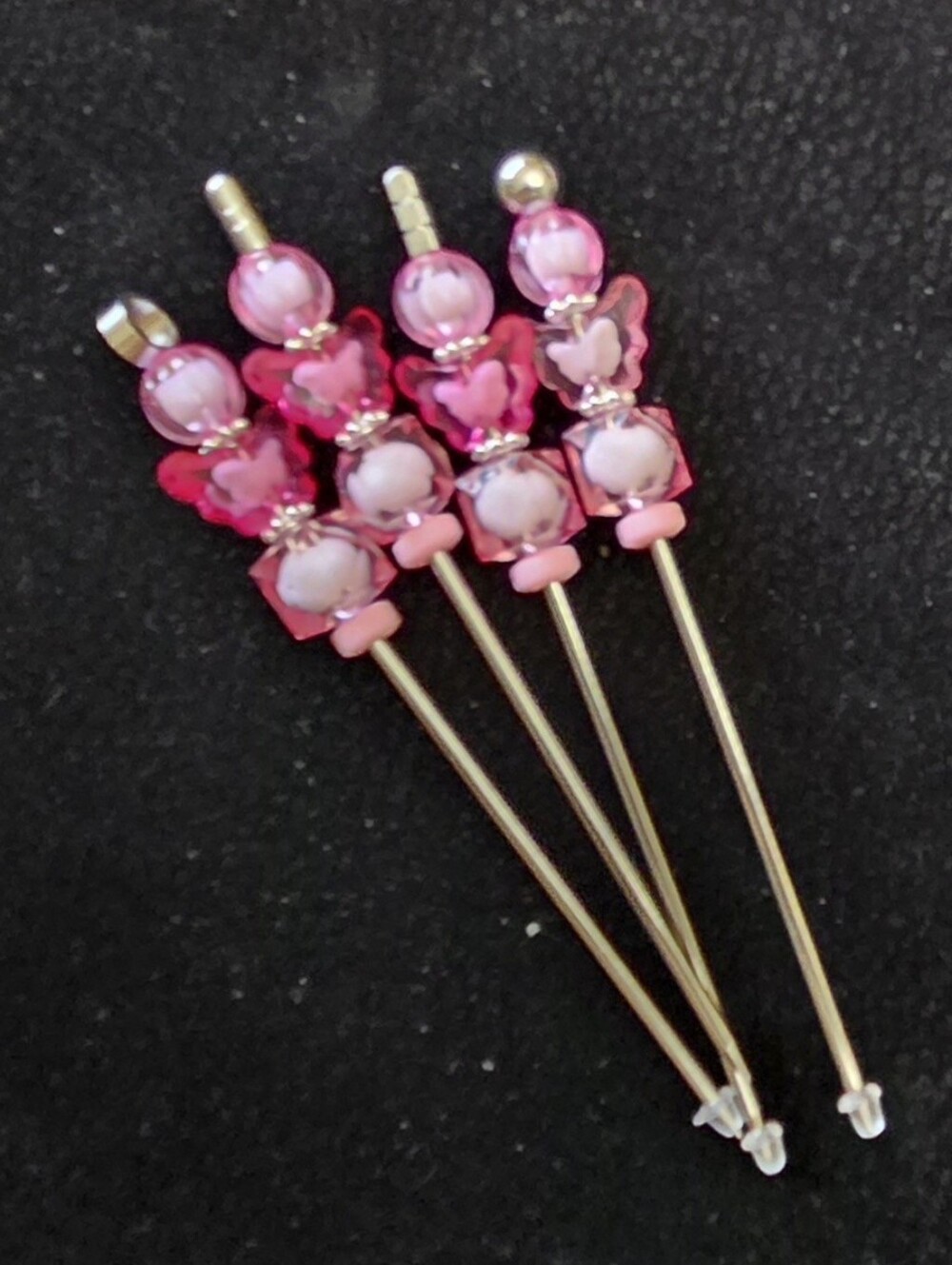 Decorative Pink Butterfly Cocktail Picks